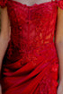 Womens Satin Evening Gown with Beaded Bodice and High Slit – Formal Dress for Gala, Prom, or Wedding 4/XS-16/3X
